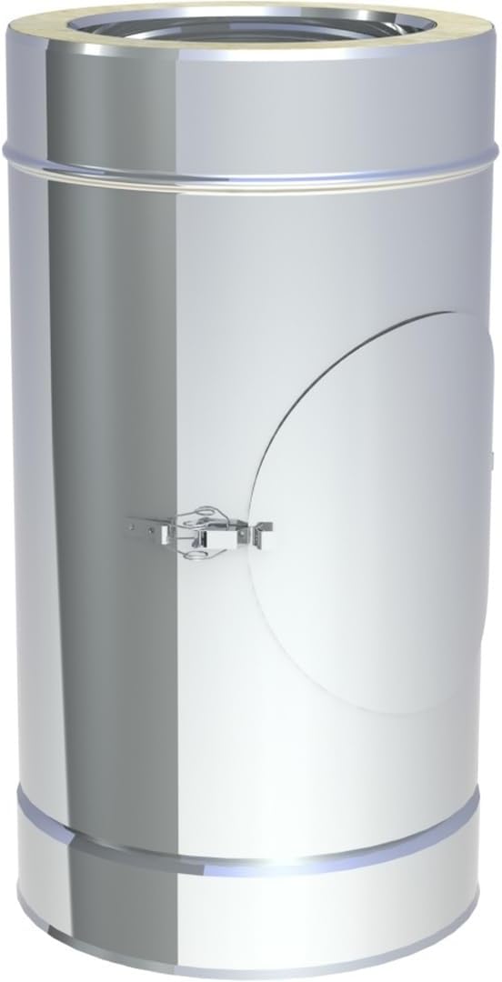 Jeremias DW-FU Doppelwand Edelstahl Abgassystem Längenelement 180mm mit Revision bis 600C N1 hochwertig flexibel für Öl Gas Festbrennstoff Feuerstätten