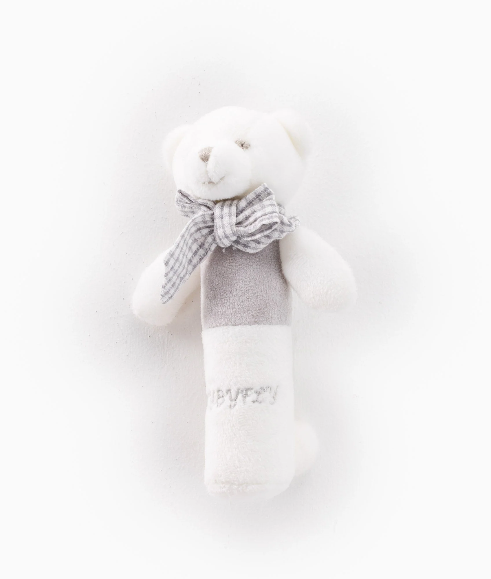 Bear Squeaker | White & Grey
