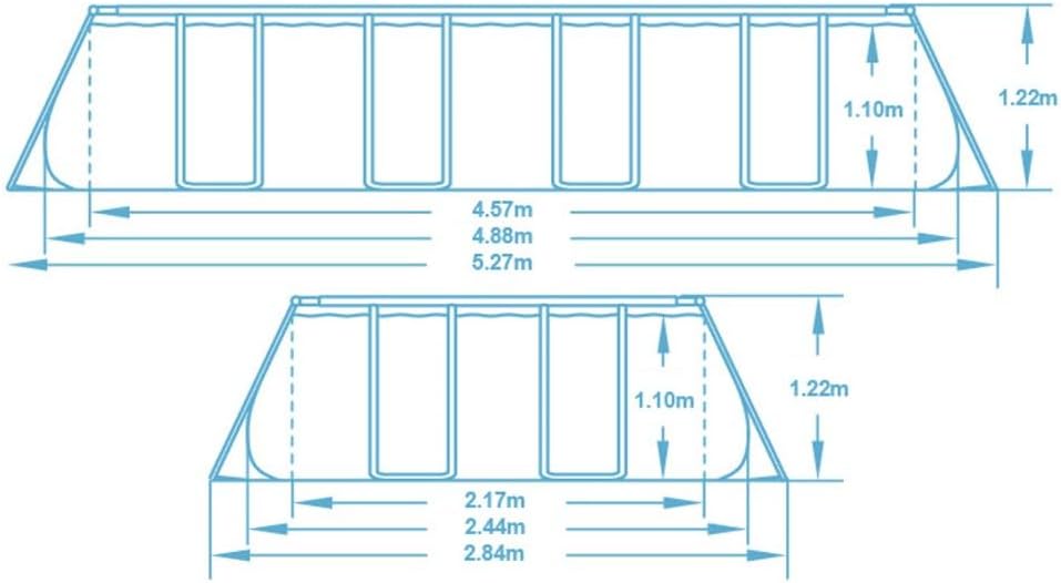 Bestway Juego de Piscina Rectangular de 16' x 8' x 48