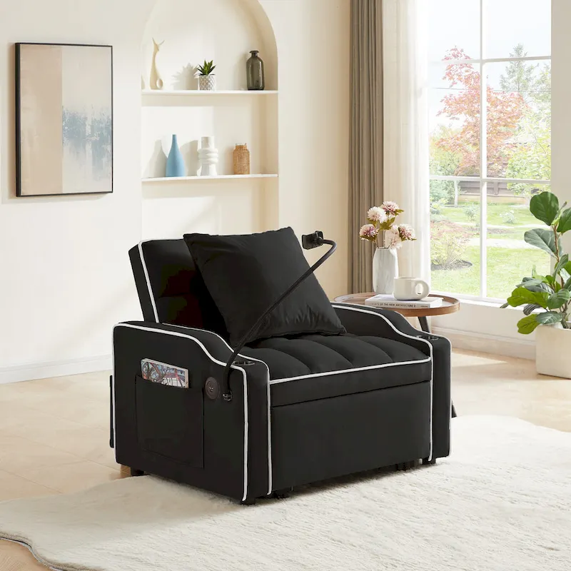 Convertible Sleeper Chair Sofa Bed Adjustable
