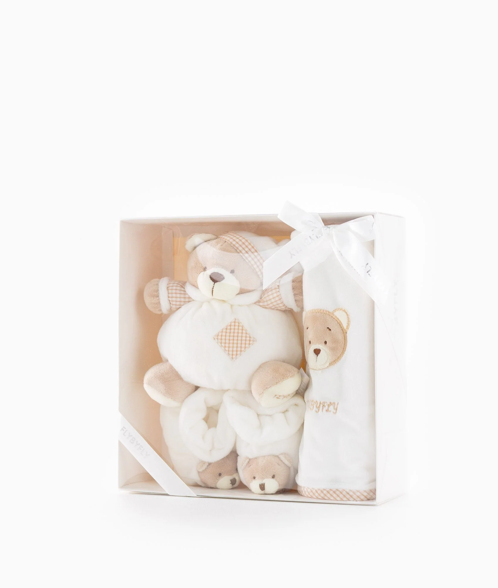 3pc Baby Gift Set | White & Beige