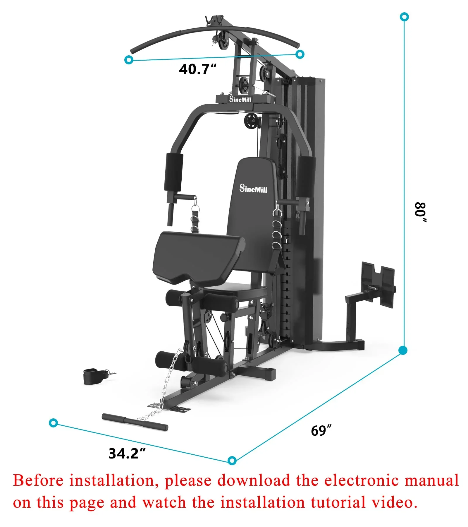 Otthoni edzőterem SCM-1148L 148LB multifunkcionális teljes testet megmozgató otthoni edzőtermi felszerelés otthoni edzéshez