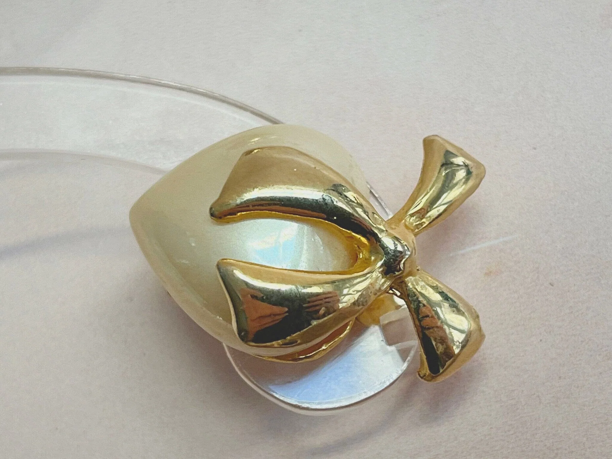 1980s Heart & Bow Clip Earrings