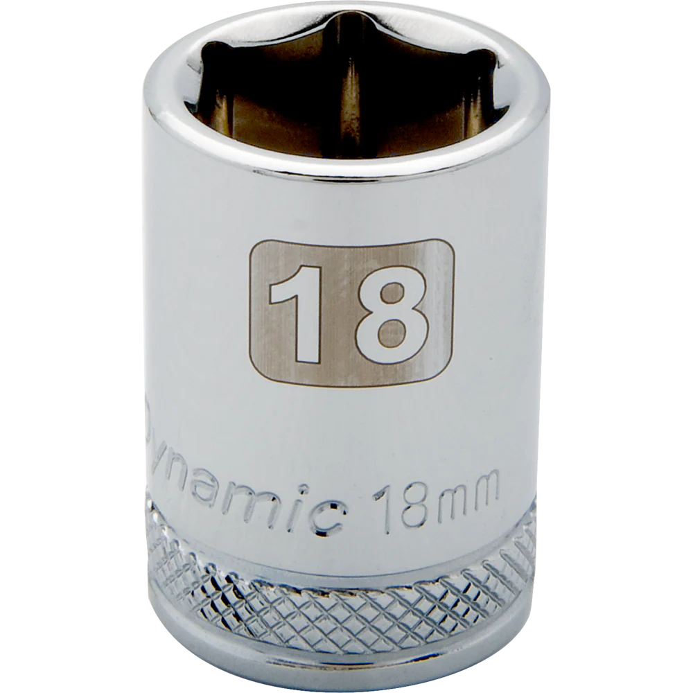 Dynamic D016010  ~  1/2 Inch Drive 6 Point 10 mm Chrome Socket
