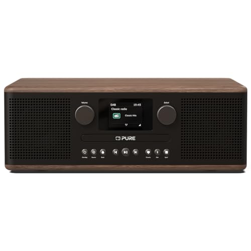 Pure Classic C D6 Sistema Musicale (Lettore CD, DAB /FM, Bluetooth, AUX, USB, Sveglia/Timer per il Sonno) Caffè Nero/Noce : Amazon.it: Elettronica