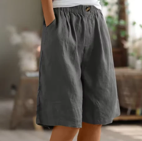 Women��s Casual Oversized Shorts Breathable Cotton Summer Style