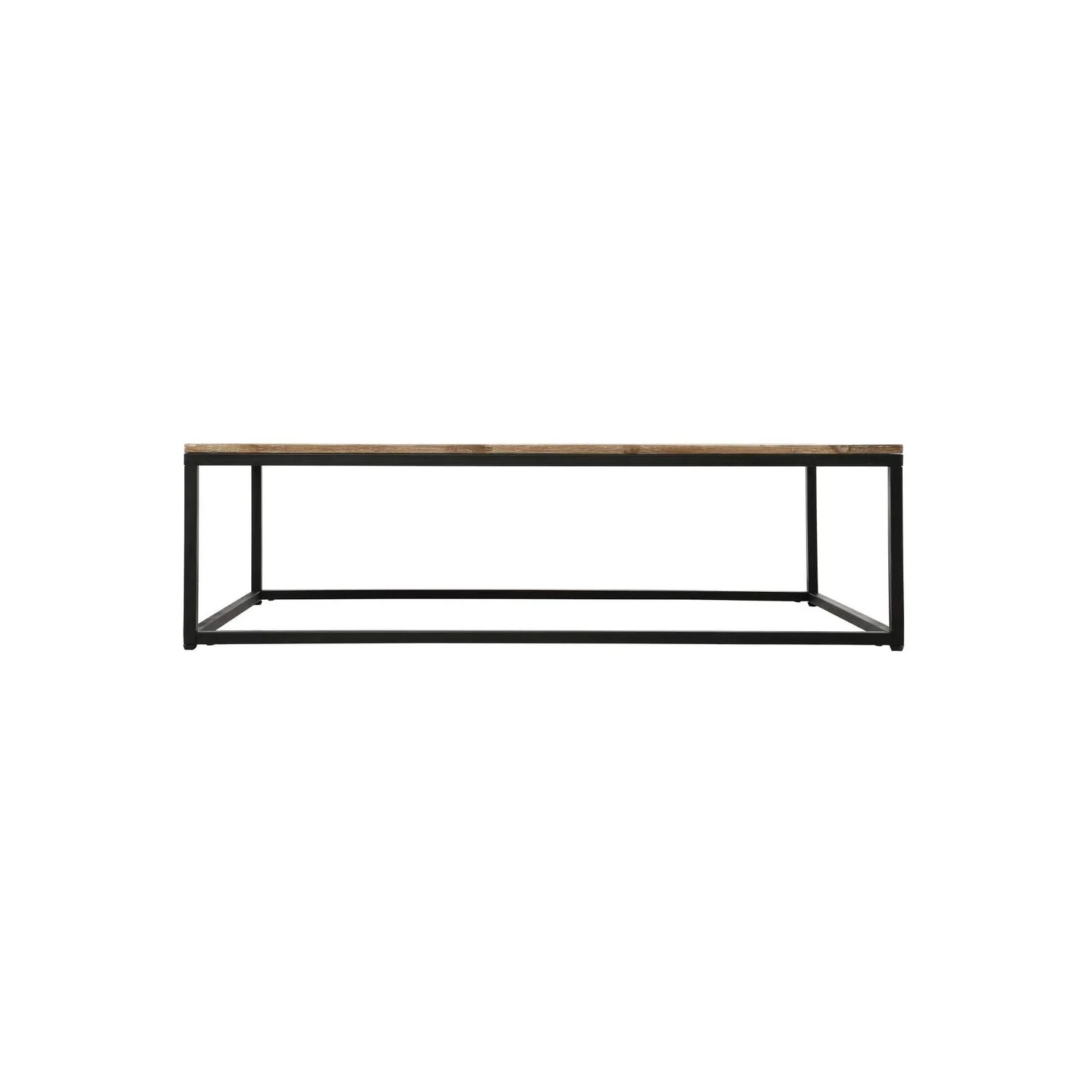 Tavolo Basso in Metallo e Legno 115x65x32,5cm