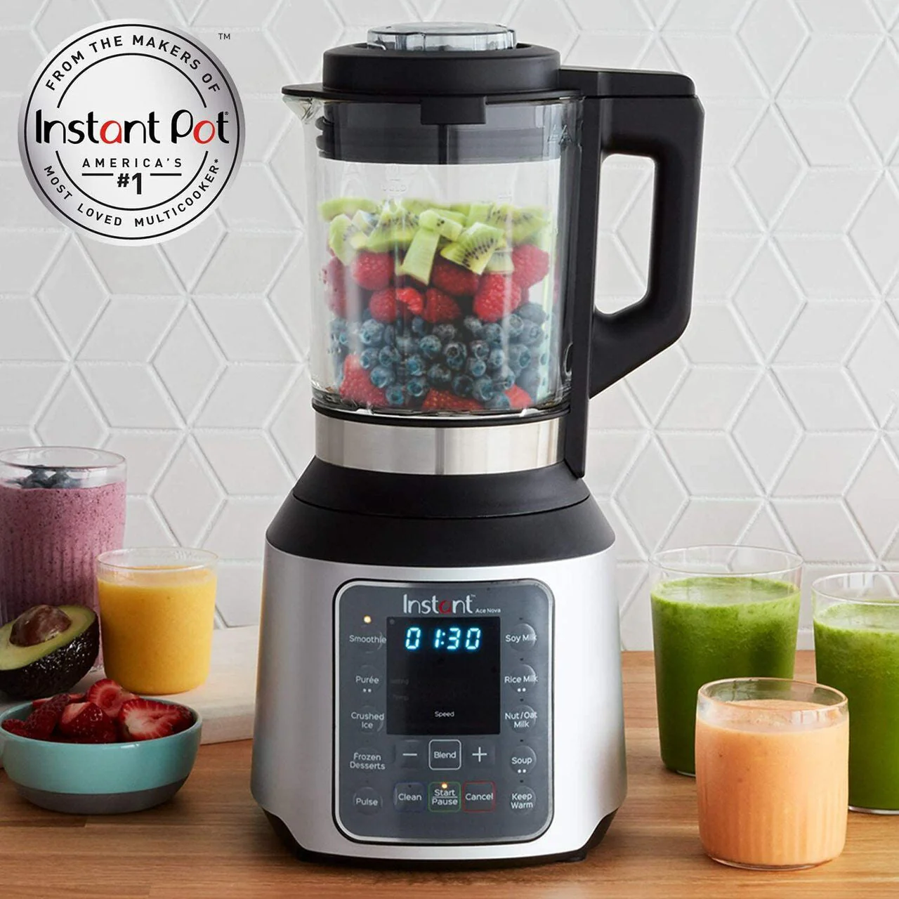 Instant Ace Nova Cooking Blender, Hot and Cold, 9 One Touch Programs, 54 oz, 1000W
