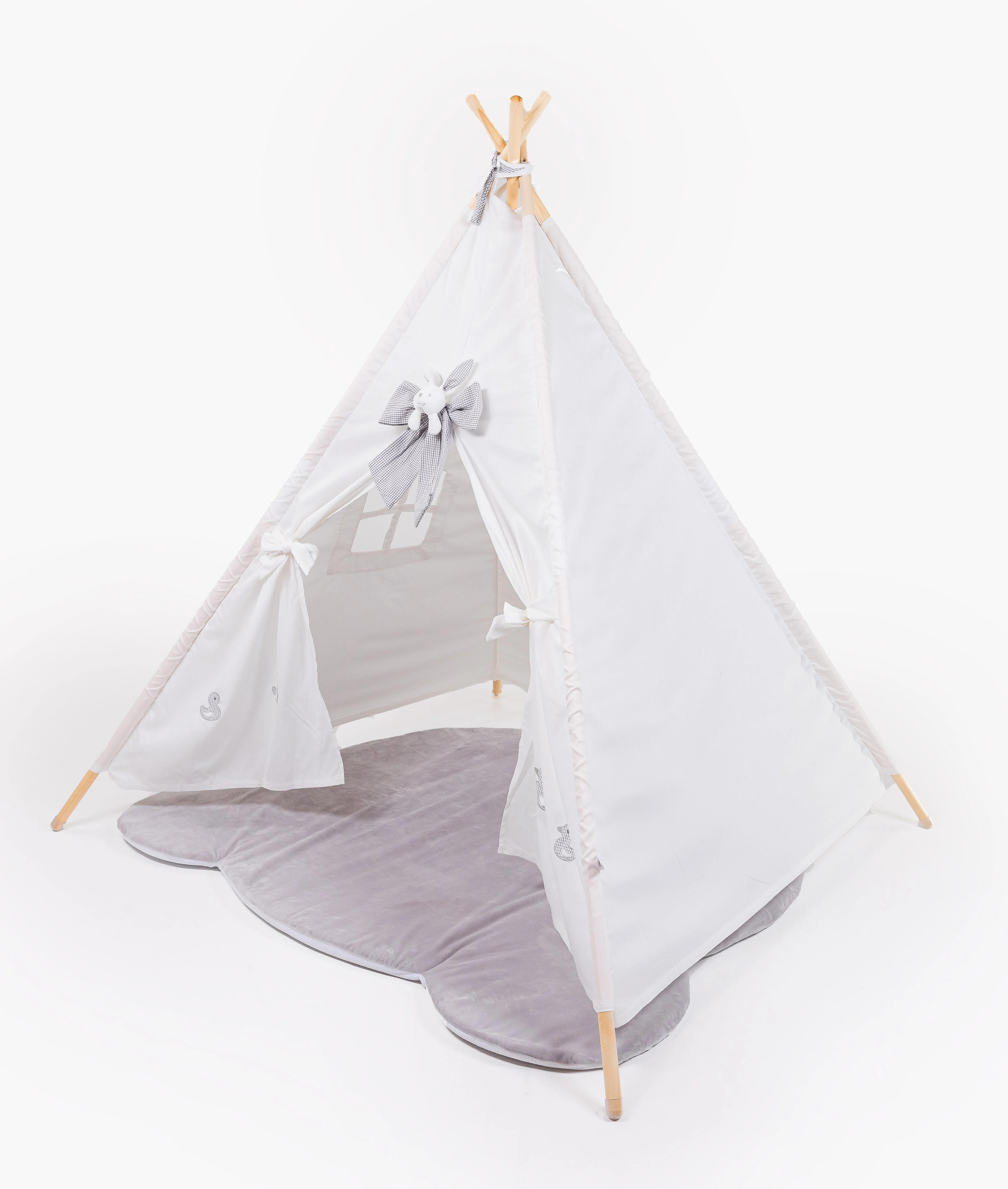 Teepee Tent | White & Grey
