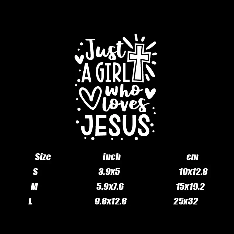 JUST A GIRL Who Loves Jesus Car Sticker |  Auto Truck Car Windshield Window Bumper Hood Vinyl Decal | Gift for her