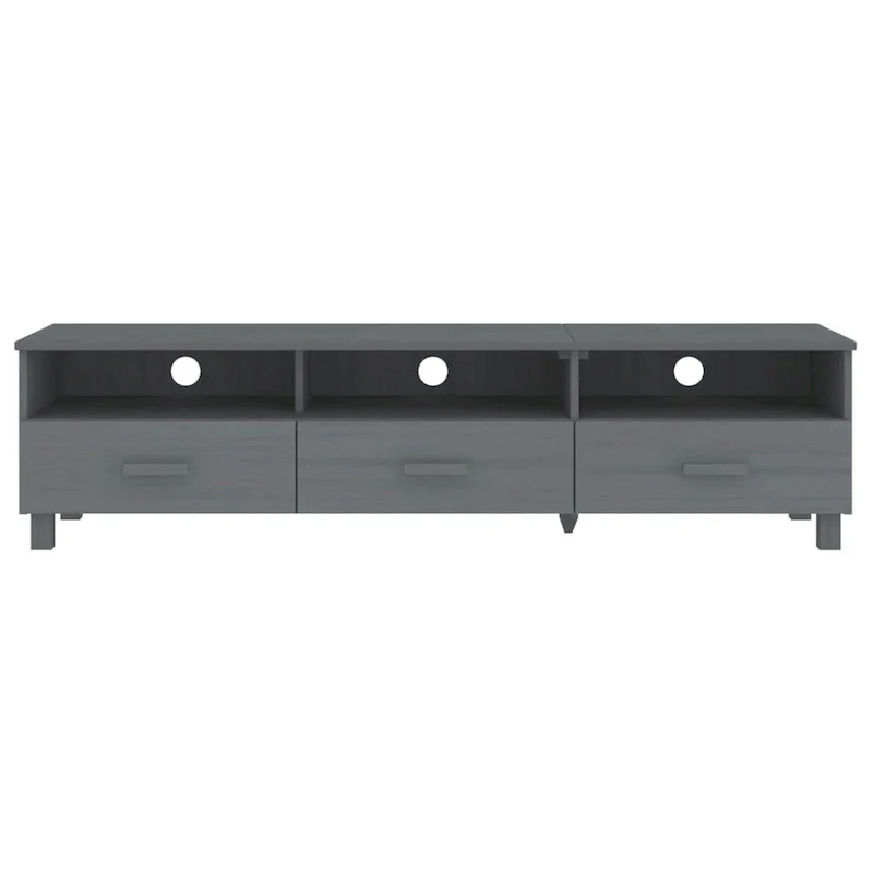vidaXL TV Stand TV Console Sideboard TV Unit Cupboard HAMAR Solid Wood Pine - 62.2x15.7x15.7