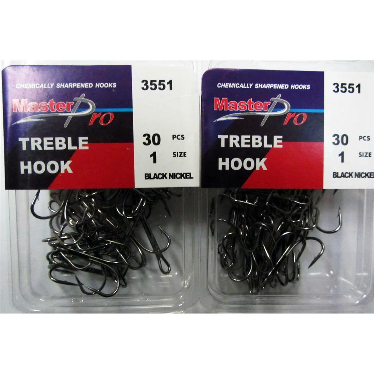 60 x Quality Chemically Sharpened Treble Hook Size 1# Fishing Tackle