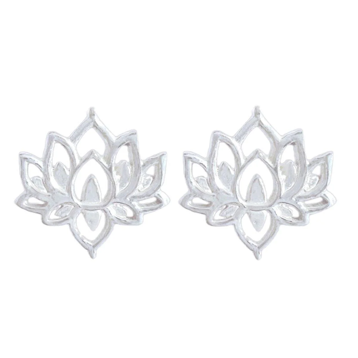 LAIHAS Boho Chic Lotus Flower Studs -Sterling Silver