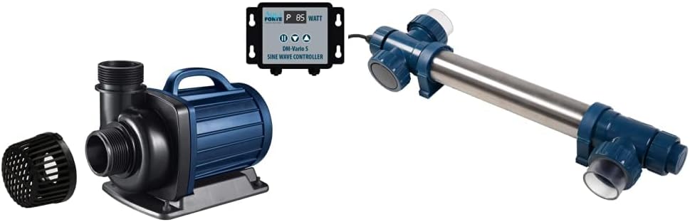 AquaForte Filter-/Teichpumpe DM-22.000 Vario S, 70-200W, Förderhöhe 7,5m, regelbar mit externem Controller. Ideal als Teichpumpe oder als Bachlauf- /Wasserfallpumpe.