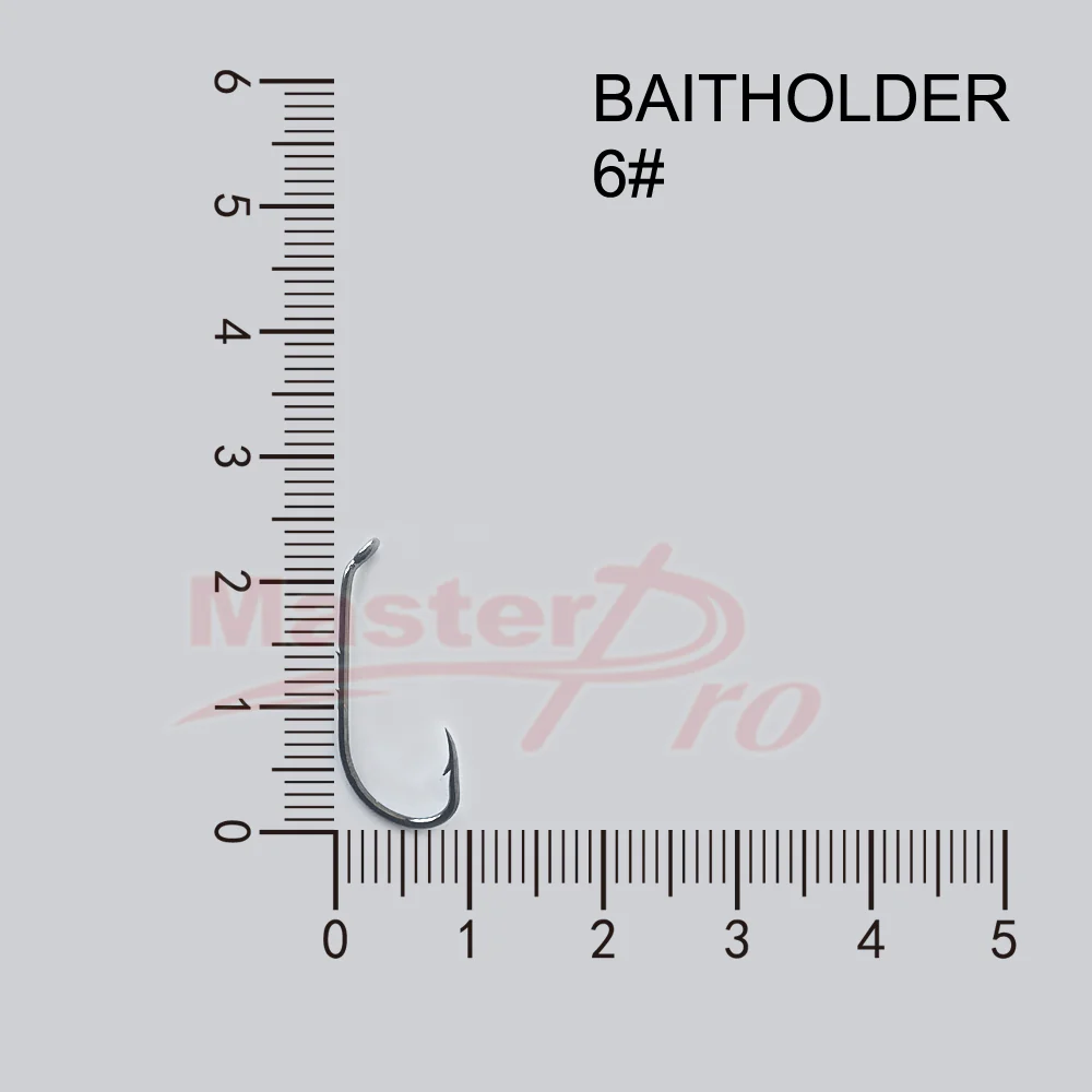 100 x 6# Chemically Sharpened Baitholder Hooks Fishing Tackle