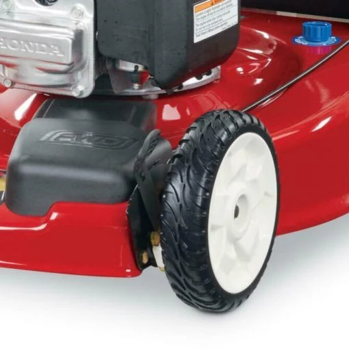 Self-propelled petrol lawnmower, 22 inch, 170 cm³ OHV engine, high-wheel drive, rear-wheel drive, 3-in-1 function with height adjustment, including oil