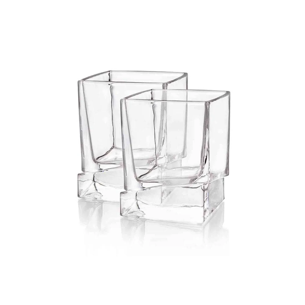 Carre Whiskey Glasses, Set of 2