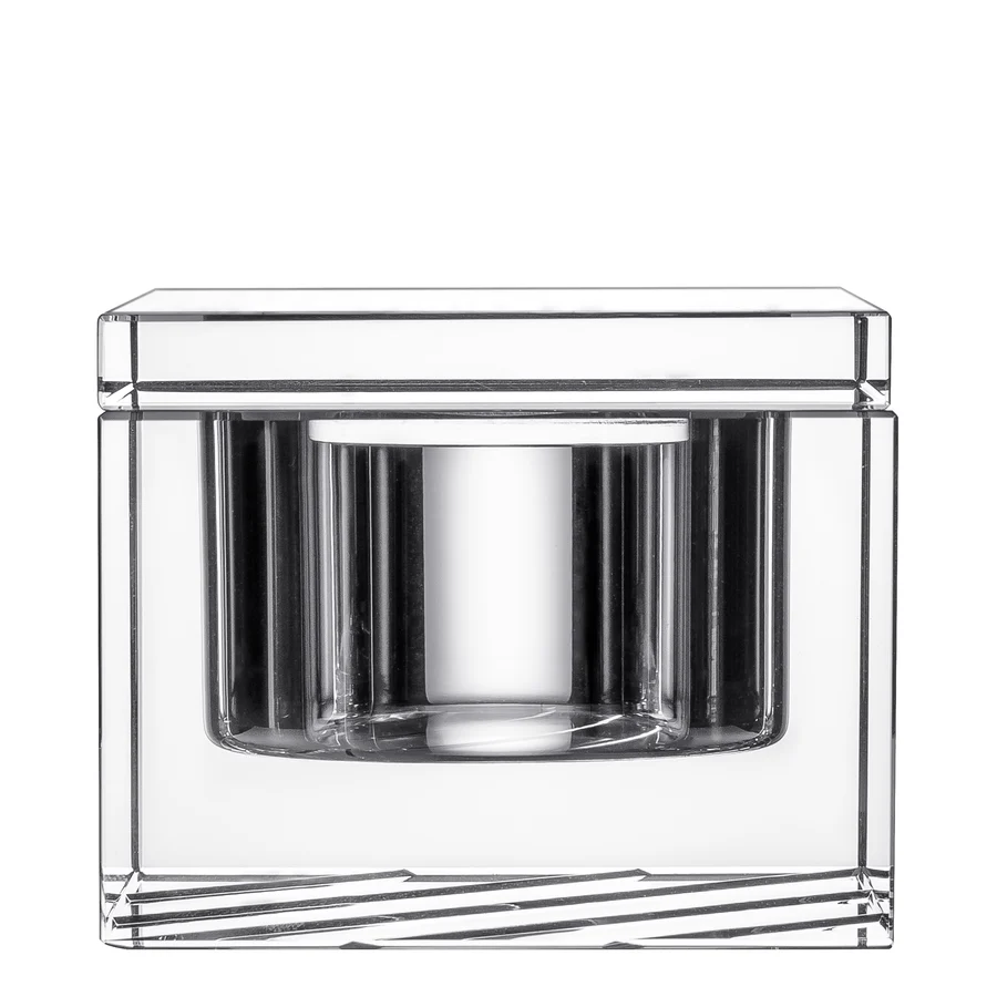 Stripe Covered Box With Lid
