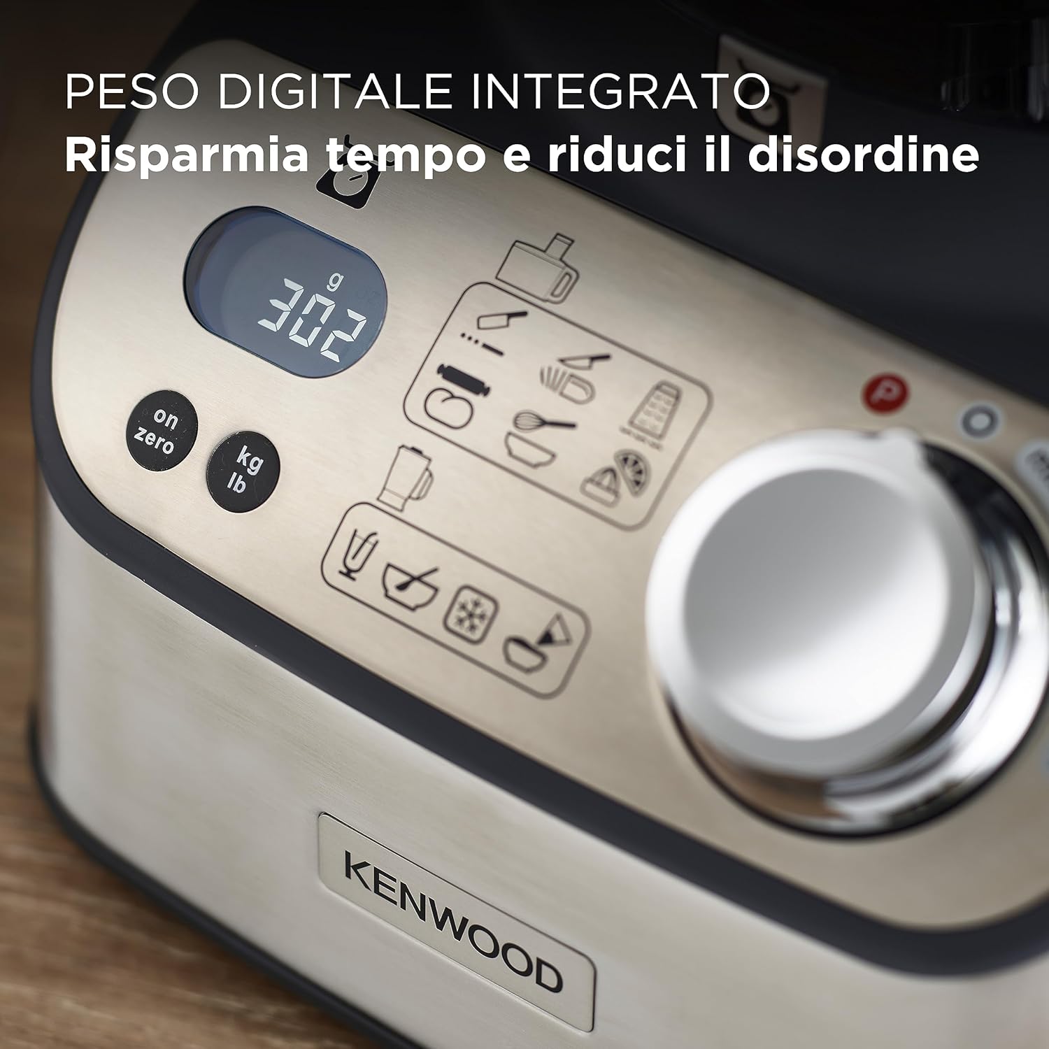Kenwood FDM71.450SS MultiPro Express Weigh Robot da Cucina con 8 Accessori Dedicati, Velocità Regolabile con Funzione Pulse, Bilancia Digitale Integrata, Capacità 3L, , Argento