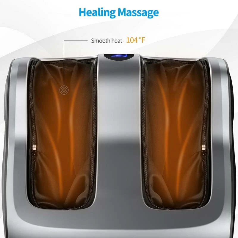 Foot Amp Calf Massager With Heat Amp Remote Shiatsu Kneading Electric Massage Machine With Adjustable Tilt Base Timer Lcd Screen