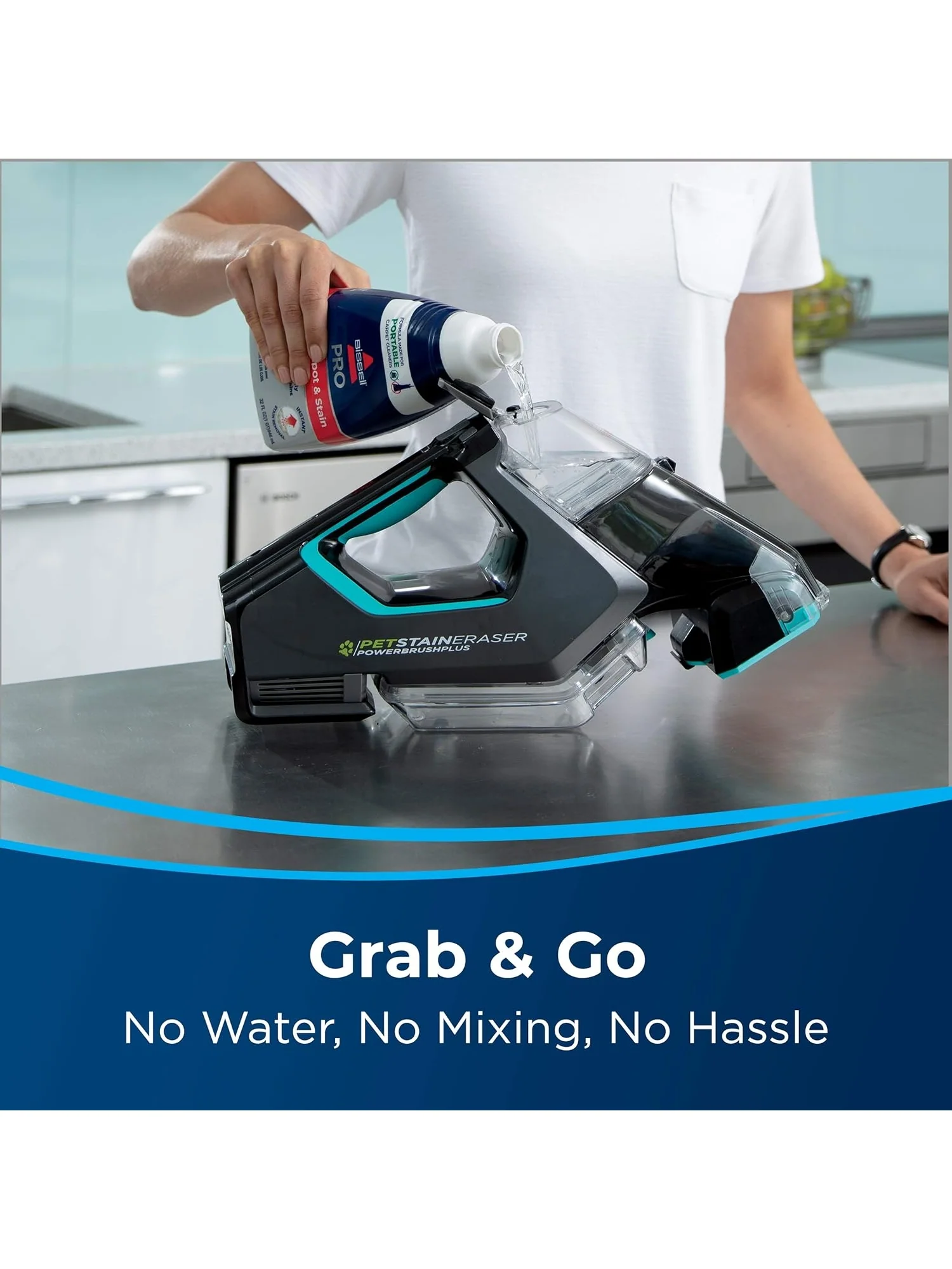 BISSELL Pet Stain Eraser PowerBrush, 20 min runtime, DirtLifter PowerBrush, Stationary Pet Tool,
