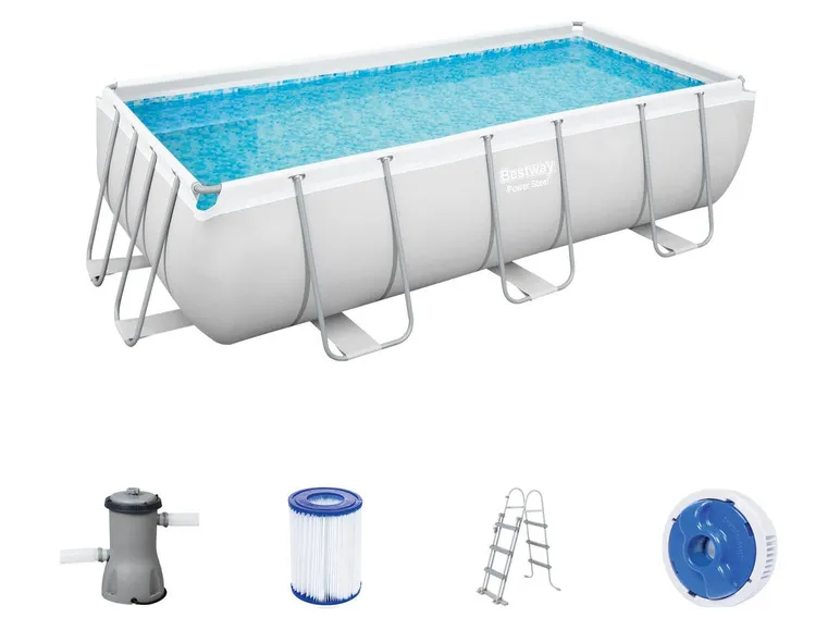 Power Steel™ Frame Pool Komplett-Set, eckig