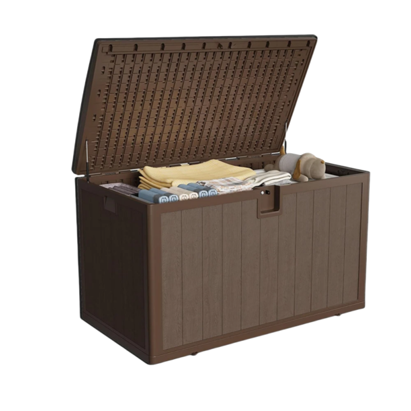 Scatola da esterno impermeabile da 130 galloni – Contenitore in resina per terrazza e giardino