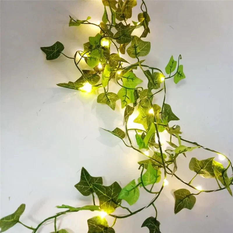 BOTALUX – Elegante groene LED-lampjesketting in bladvorm (batterijvoeding)