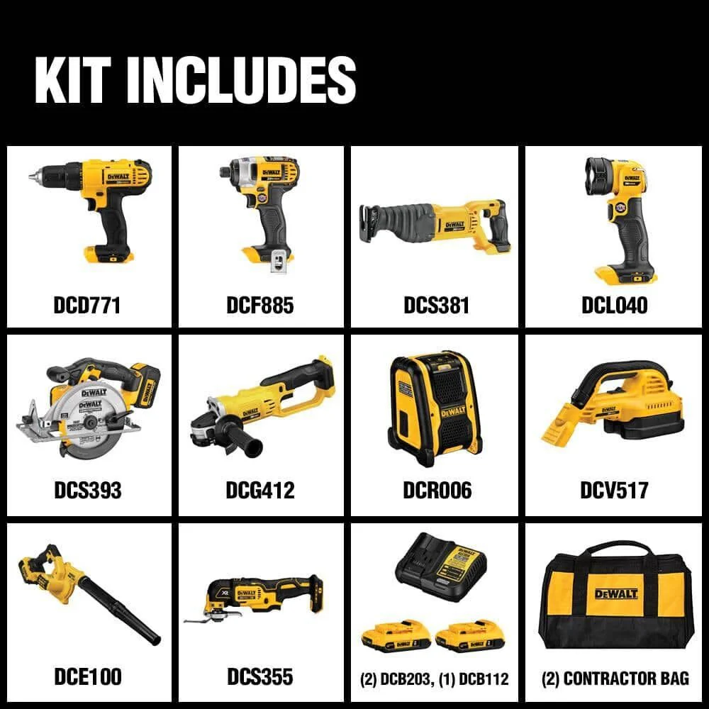 2025 DEWALT 20V MAX 10-piece tool combination set DCK1020D2 by DEWALT
