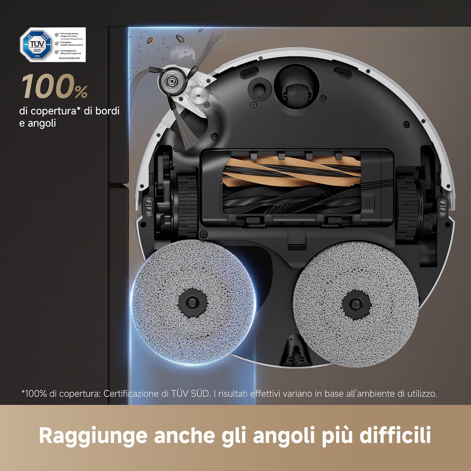 DREAME X50 Ultra Complete Robot Aspirapolvere, Rilevamento Degli Ostacoli con IA e Navigazione a 360°, Superare l'ostacolo di 6CM, Aspirazione Fino a 20000 Pa, Doppia Spazzola Antigroviglio