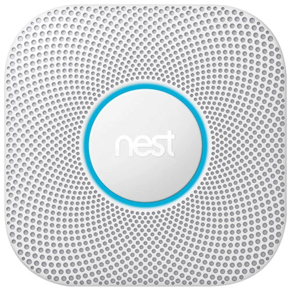 Google Nest Protect 2nd generation smoke and carbon monoxide detector with cable, voice alerts and smartphone notifications