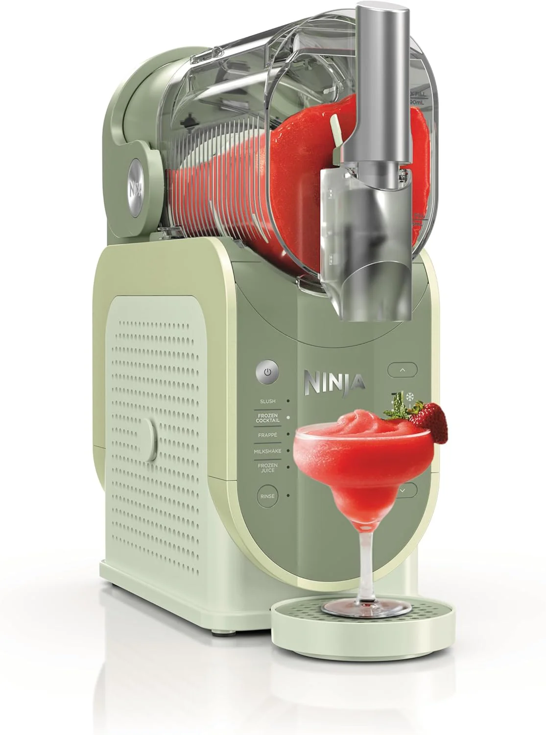 Ninja SLUSHi gép slush, jeges koktélok, frappé, turmixok és fagyasztott gyümölcslevek készítéséhez, jég és előkészítés nélkül, WhisperChill technológia, 1,9 l, zöld, FS301EUTG