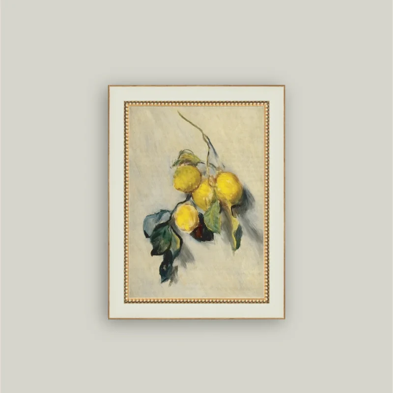 Branch of a Lemon Tree Framed Antique Inspired Art