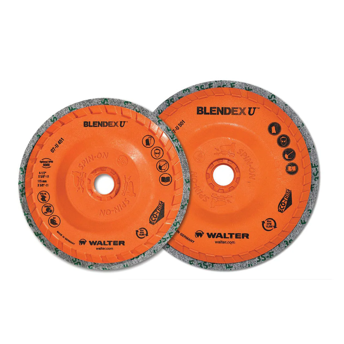 WALTER Blendex 07U451  ~  4-1/2 InchX 5/8-11 Blendex U Cup