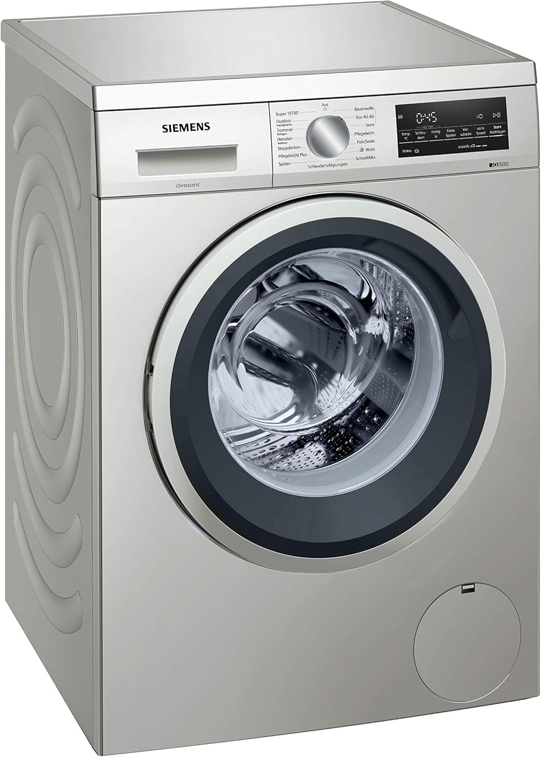 Siemens WU14UTS0 iQ500 unterbaufähige Waschmaschine, 9kg, 1400 UpM, Outdoor-Imprägnieren-Programm, varioSpeed Funktion, Nachlegefunktion