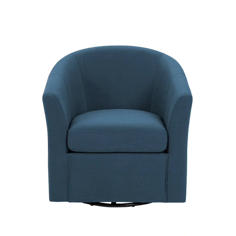 Modern Upholstered Swivel Barrel Chair Living Room Accent Chair
