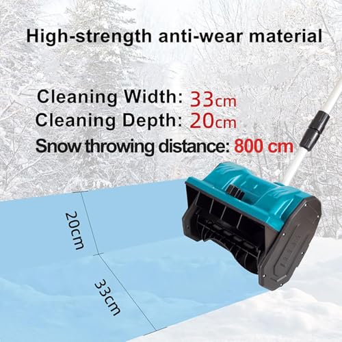 Pala da Neve elettrica Senza Fili, spazzaneve Pieghevole, spazzaneve a Spinta Manuale, Larghezza di Pulizia 33 cm, profondità 20 cm, Distanza di Lancio 8 m, spazzaneve Senza Fili brushless c : Amazon.it: Giardino e giardinaggio