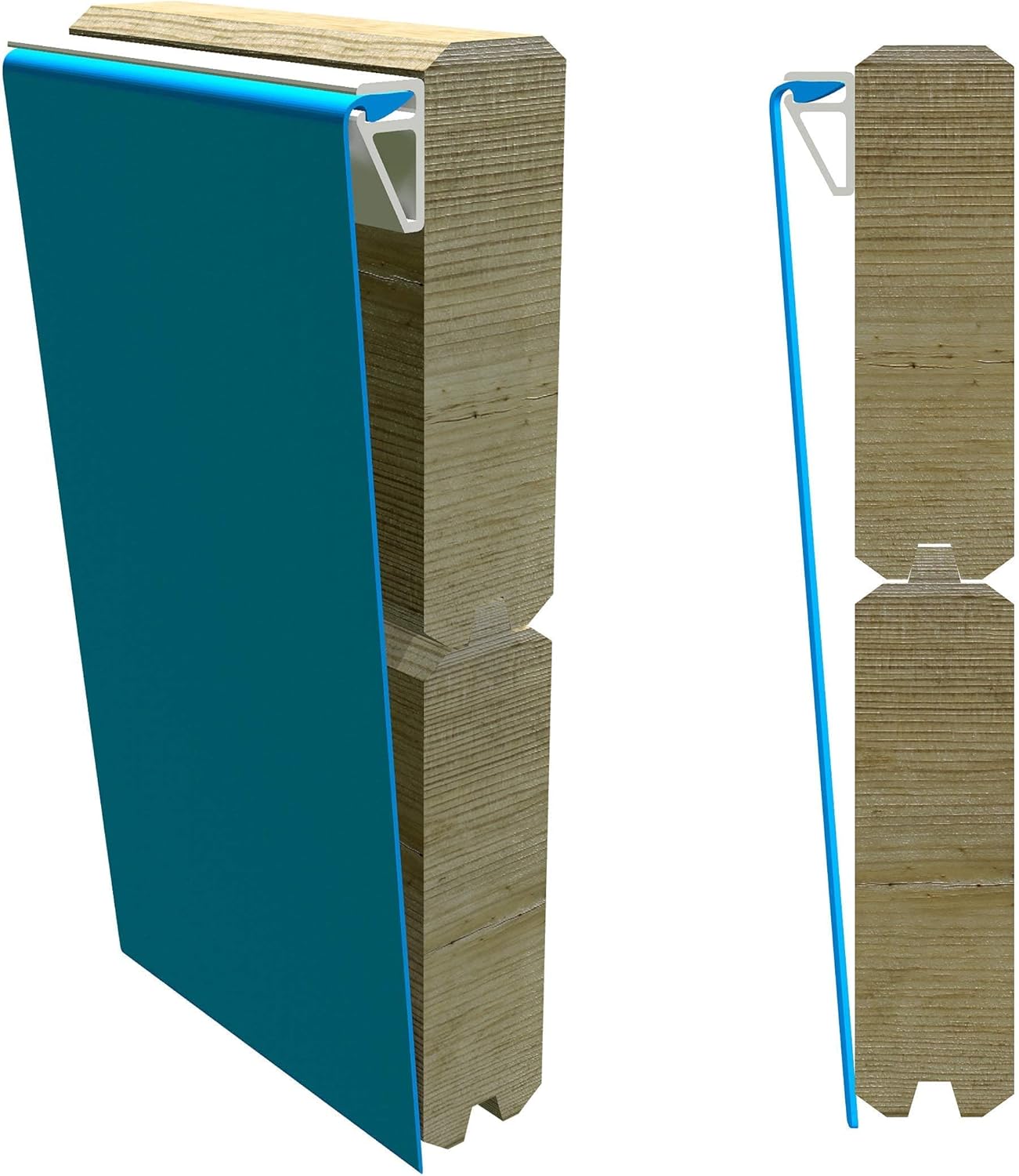 Paradies Pool® Holzpool Kalea Einzelbecken, Edelstahlleiter Tiefbecken, Folie Sand mit 0,8mm Stärke, Achteck-Pool, 354 x 118 (Ø x H), Menge: 1 Stück