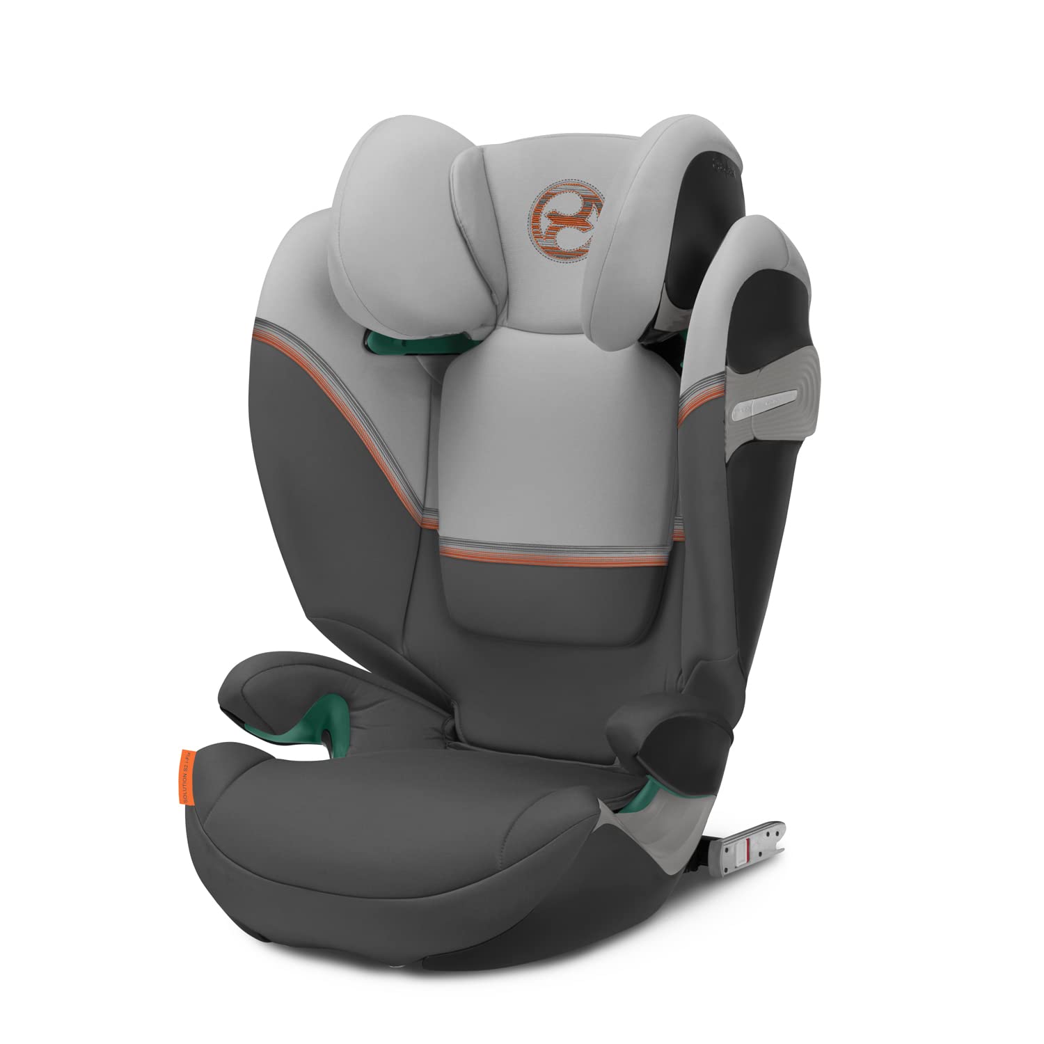 CYBEX Gold Kindersitz Solution S2 i-Fix, Für Autos mit und ohne ISOFIX, 100 - 150 cm, Ab ca. 3 bis 12 Jahre (15 - 50 kg), Lava Grey