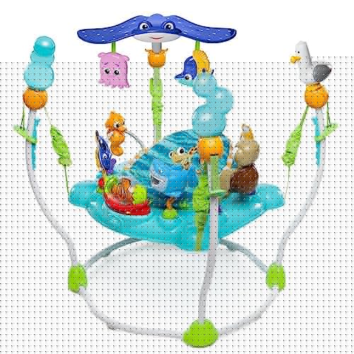 Bright Starts Disney Baby Finding Nemo Activity Center Jumper with Interactive Toys, 360° Seat, Adjustable Positions