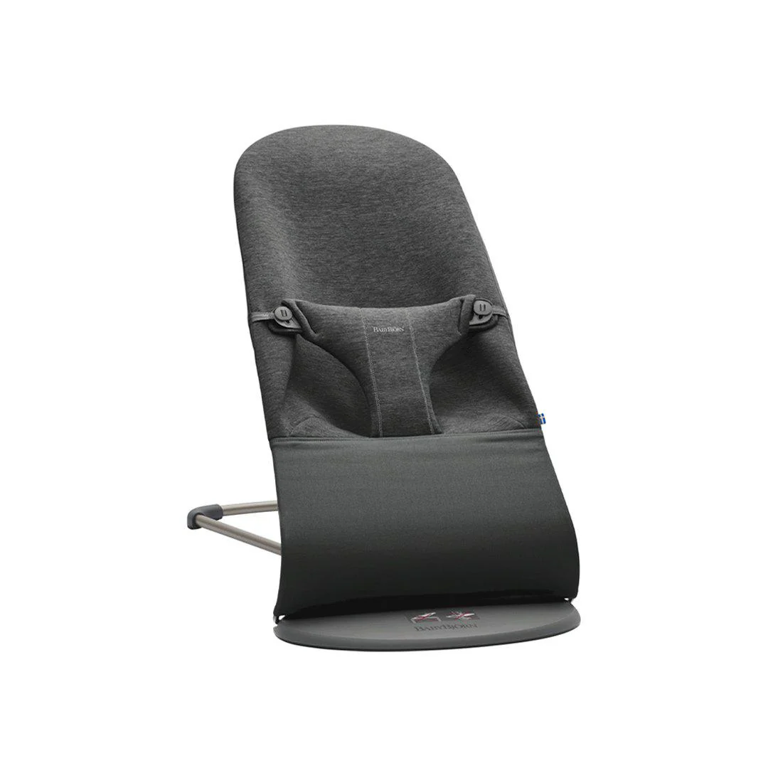 Dondolo BabyBjörn Bliss – Rivestimento in jersey 3D grigio antracite, ergonomico e confortevole
