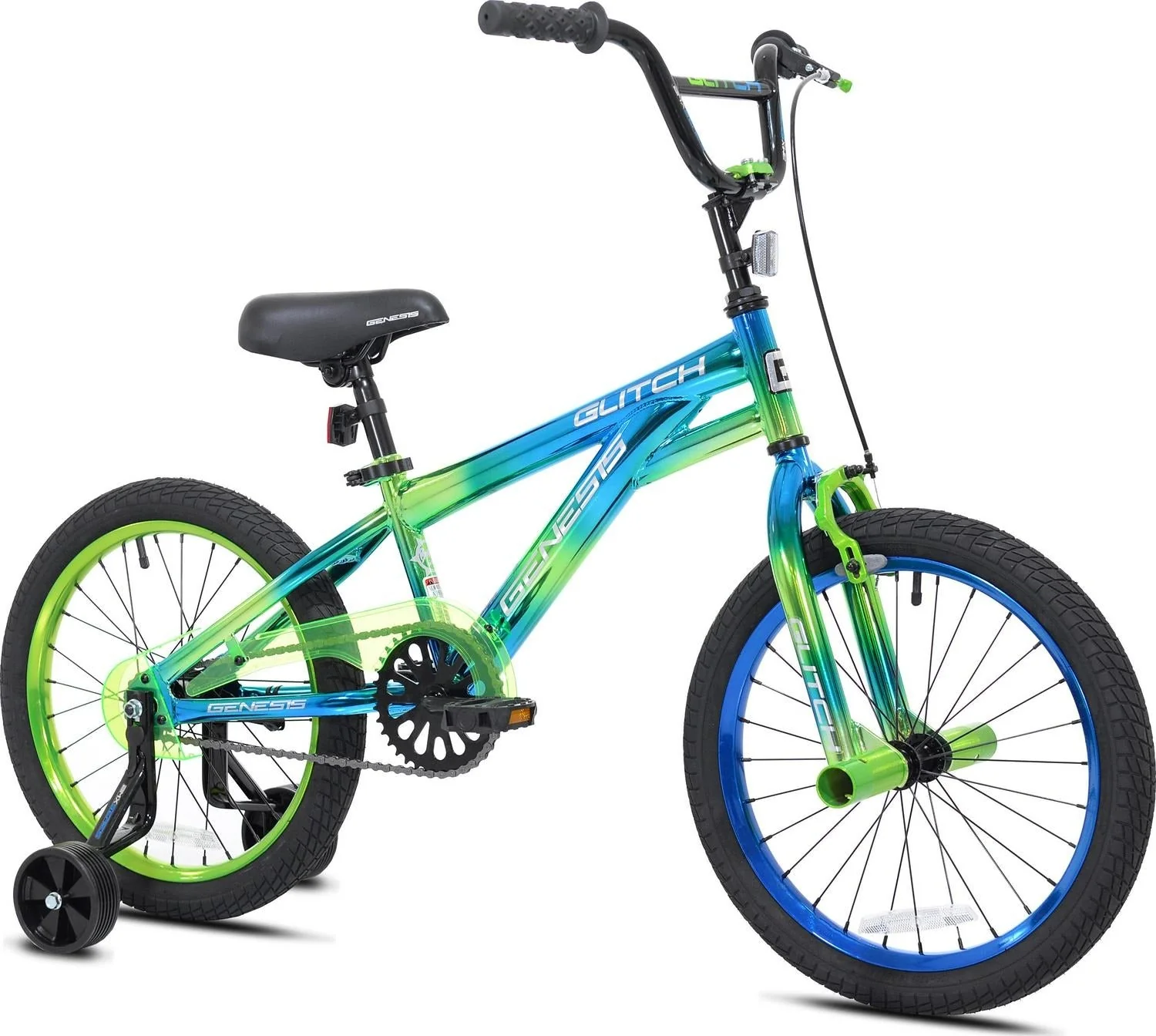 Genesis 18 Glitch Boy’s BMX Bike, Blue/Green