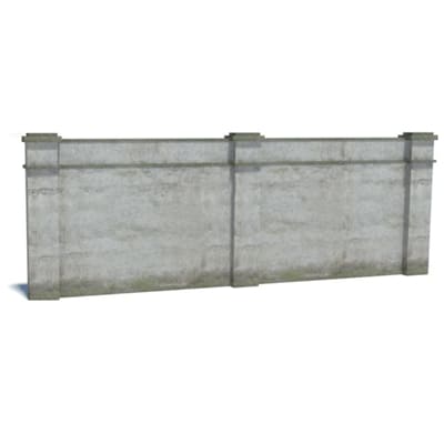 Wall (gray brick, 1 arched, 1 plain)