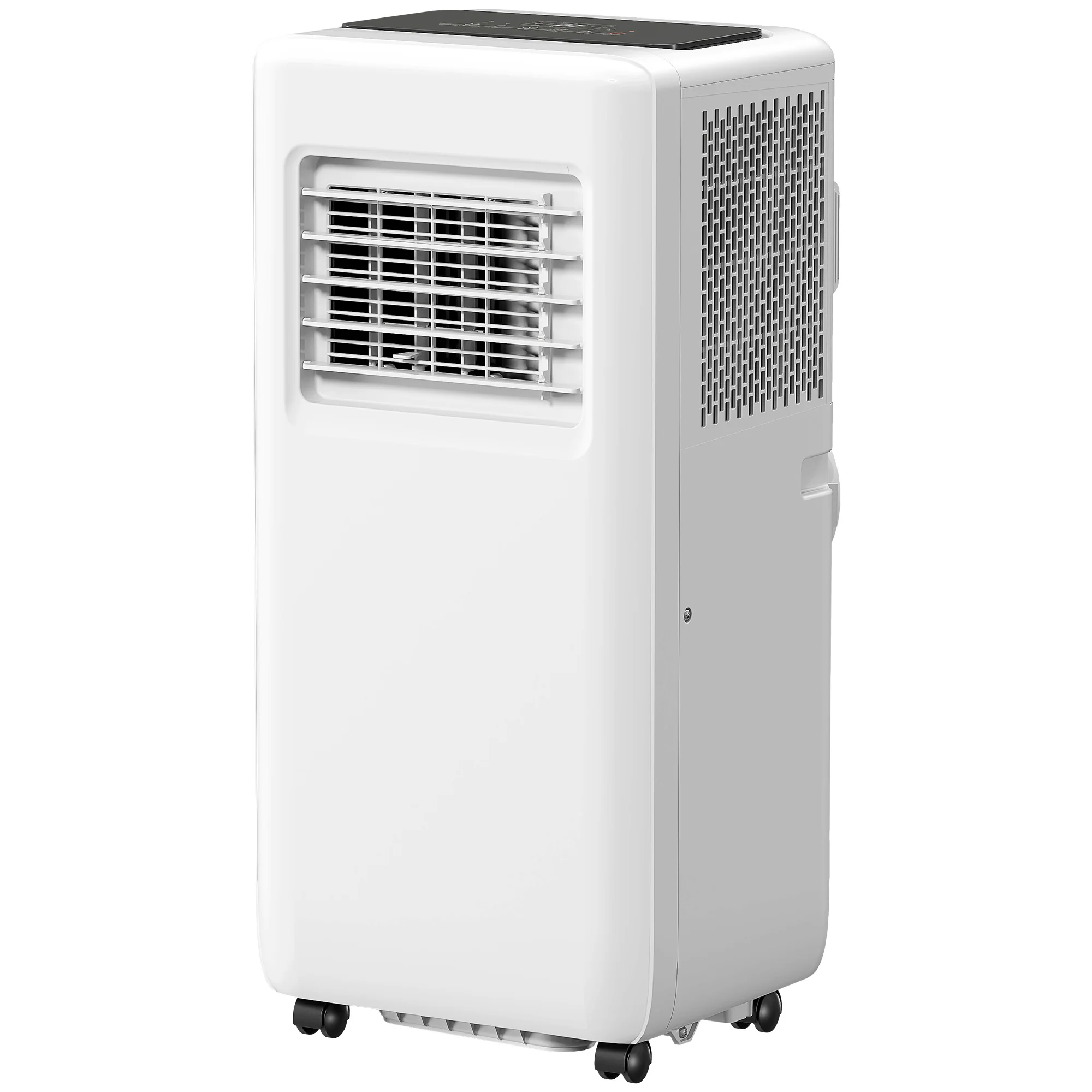 HOMCOM Draagbare Airconditioner met Meerdere Standen, LED-Display, Timer en Wielen, Wit