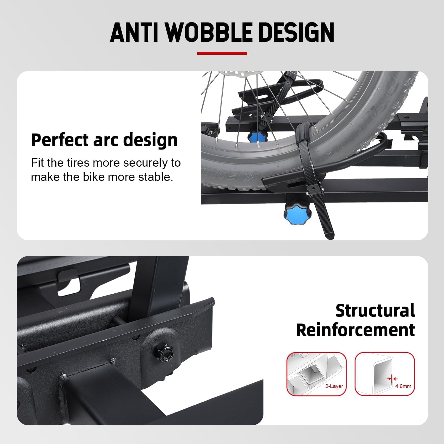 Cyberrack E2 Hitch Ebike Rack with Ramp, 200 Lbs Capacity