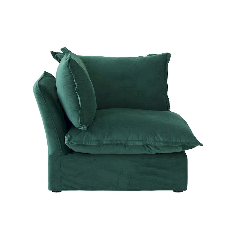 Modular Sectional Sofa Couches, 82.66 Velvet Loveseat Sofa with Ottoman