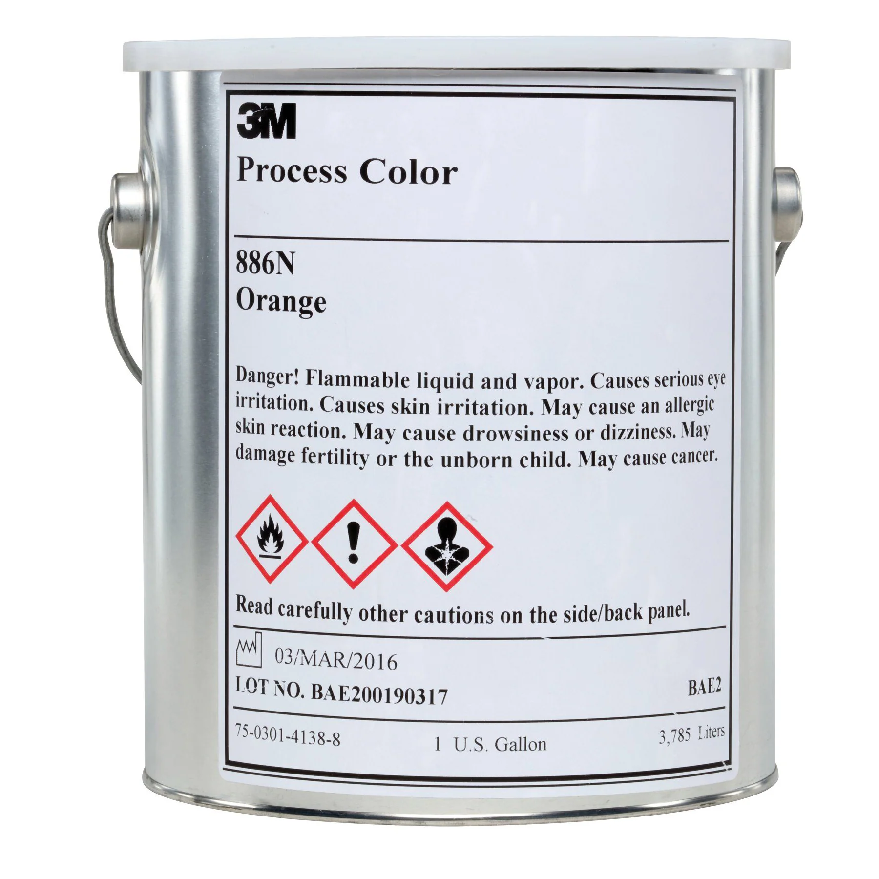 3M 880-06-GAL  ~  Transparent Process Colours 886N orange 1 gallon (3.8 L)