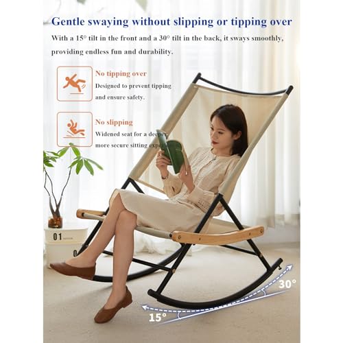 Poltrona Relax In Tessuto Oxford, Poltrona Camera Da Letto Comoda E Leggera, Sedia A Dondolo Per Adulti, Poltrona Reclinabile, Poltrone Salotto, Poltroncina Camera Da Letto,sedia A Dondolo Da Interno( : Amazon.it: Casa e cucina