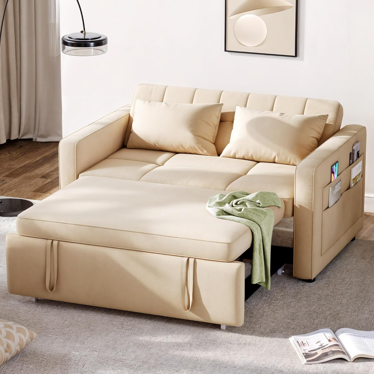 DWVO 3-in-1 Convertible Sofa Bed, 55