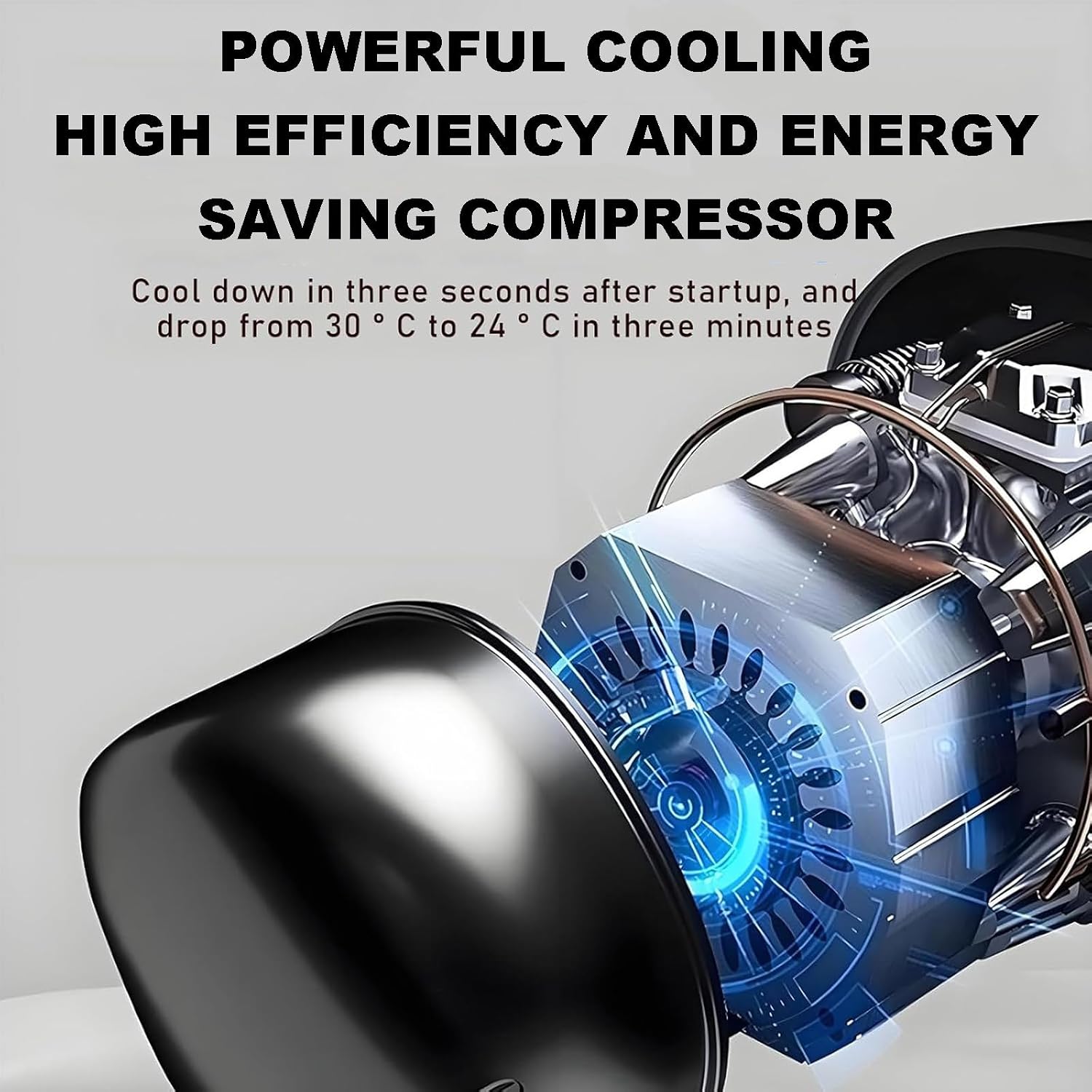 Tragbare Klimaanlage, Camping Klimagerät mit Heizfunktion, Geringer Energieverbrauch, 8-10㎡ Kühlfläche, Einstellbare Temperatur, für Zelt Camper Van cool AC110V